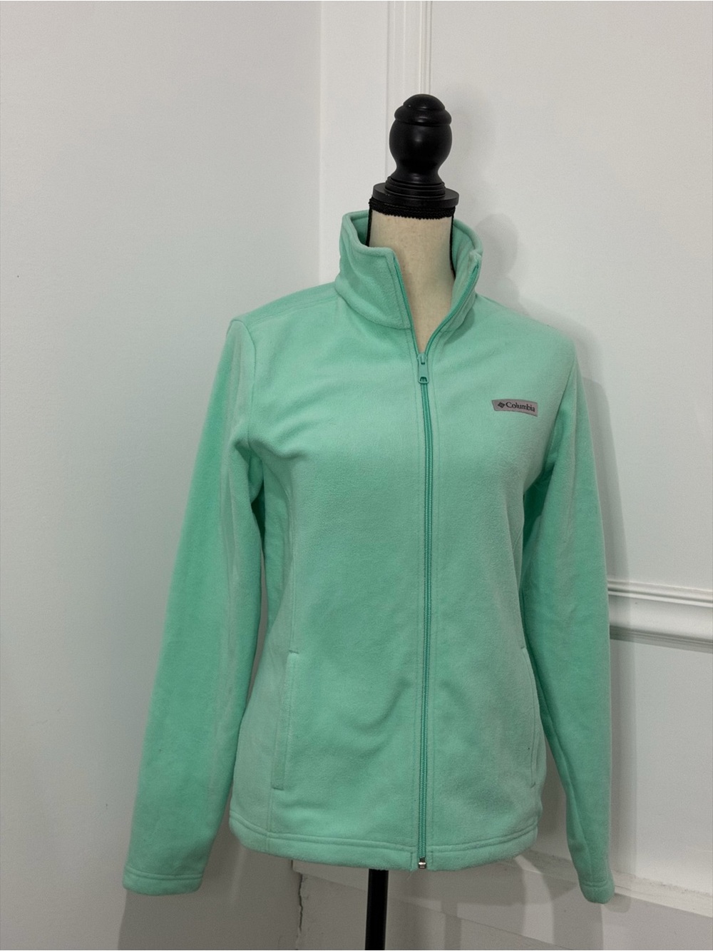 Columbia Light Mint Full-Zip Teddy Fleece Jacket